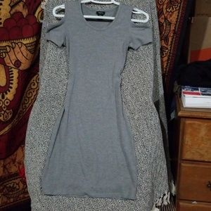 Thigh length grey dress